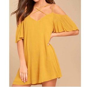 NWOT Lulu's Squash Yellow Mini Dress Size XS